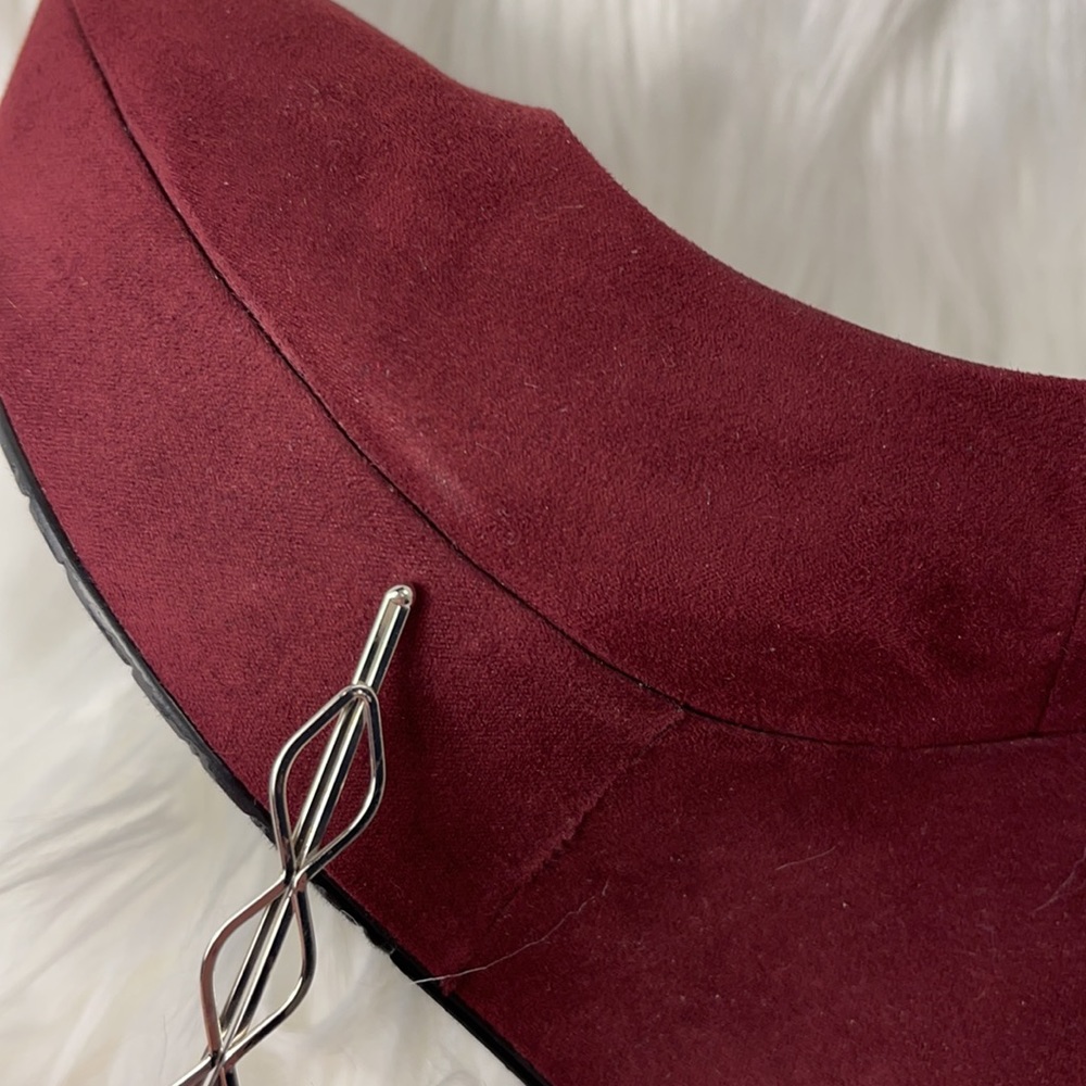Guess by Marciano Burgundy Corset Wedge - Picture 9 of 12